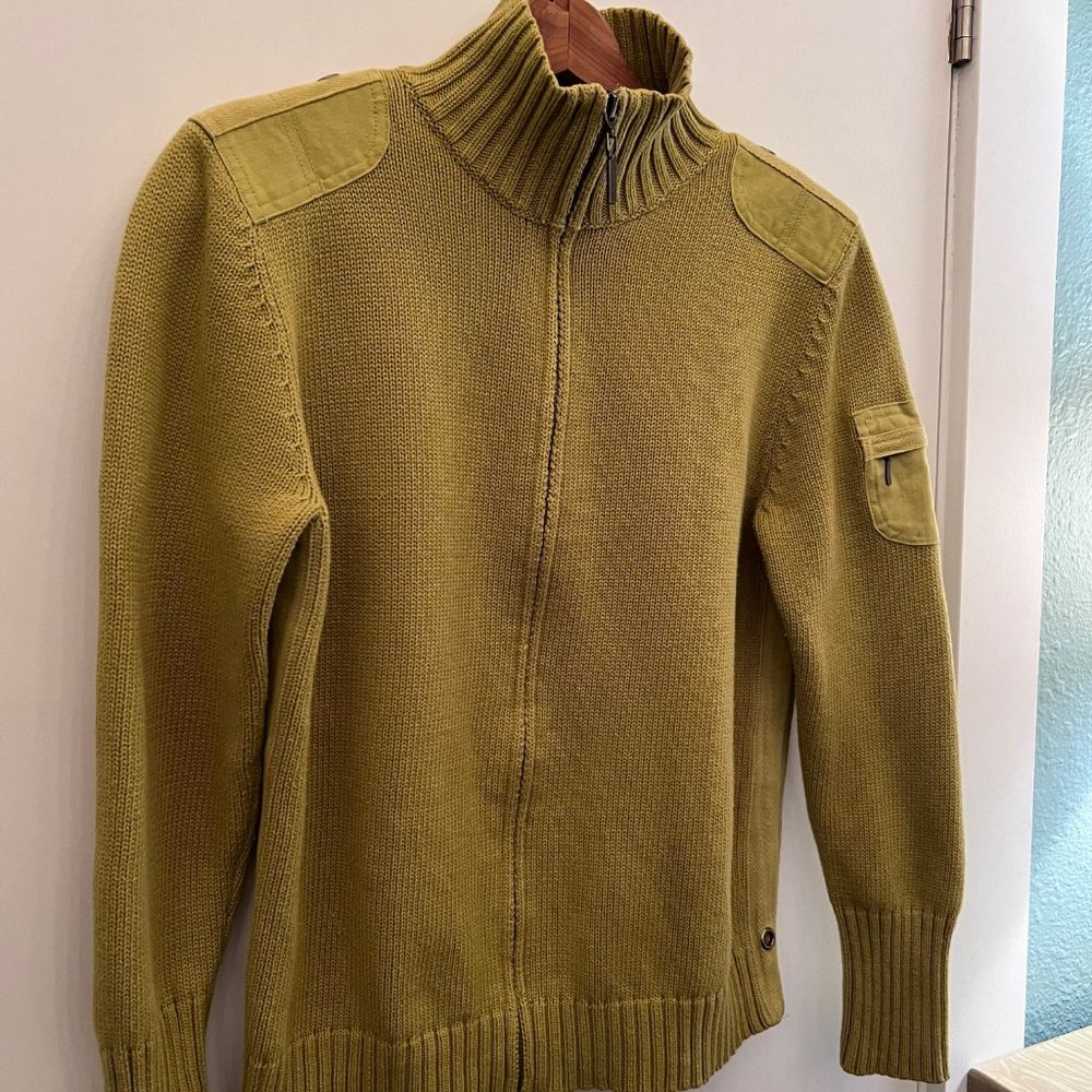 Chico's Green Zip-up Sweater